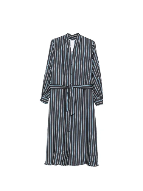 Max Mara Mxmtauro striped belted midi dress Blue 2621226101600