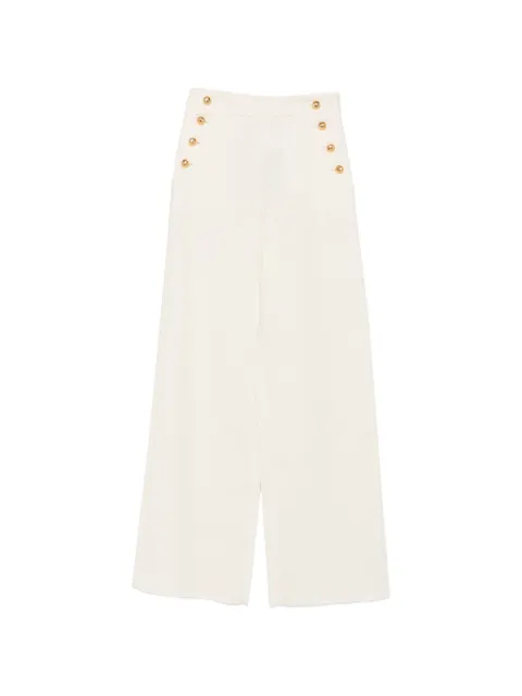 Max Mara button-detail wide-leg trousers Neutrals 2626136091
