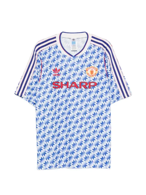 adidas zigzag-print T-shirt White JM5495