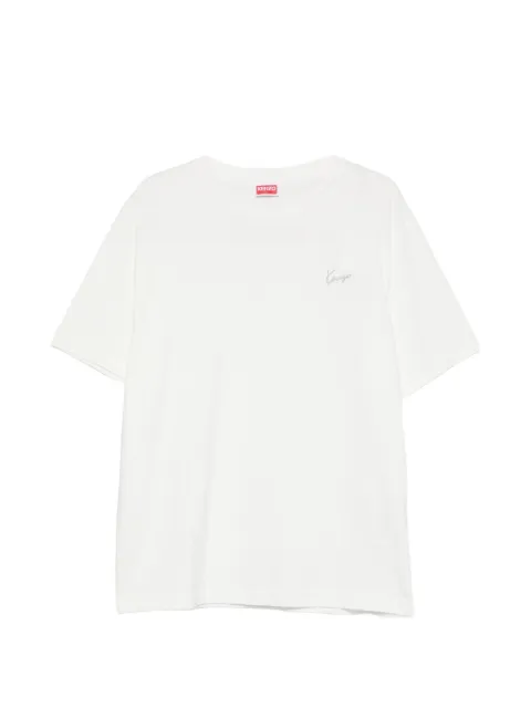 Kenzo logo-embroidered T-shirt White FG65TS2854SG