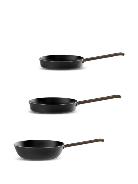Alessi contrasting-handle cookware (set of three) Black PU113202428