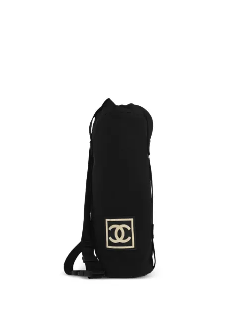 CHANEL Pre-Owned 2003-2004 logo-print bottle bag Black 156290