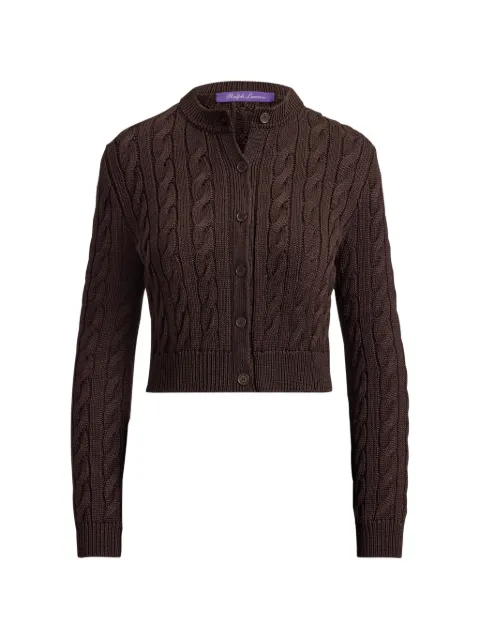 Ralph Lauren Collection cable-knit cropped cardigan Brown 290P24102