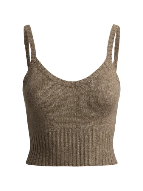 Ralph Lauren Collection ribbed-hem tank top Neutrals 290P18077