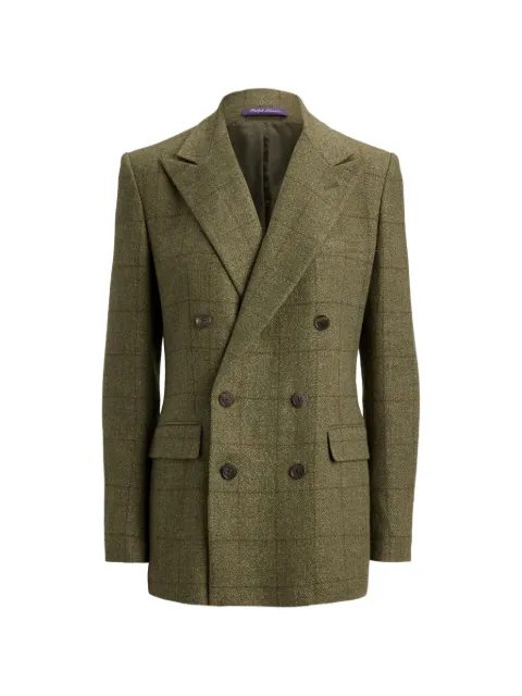 Ralph Lauren Collection Ramona windowpane tweed jacket Green 290P21053