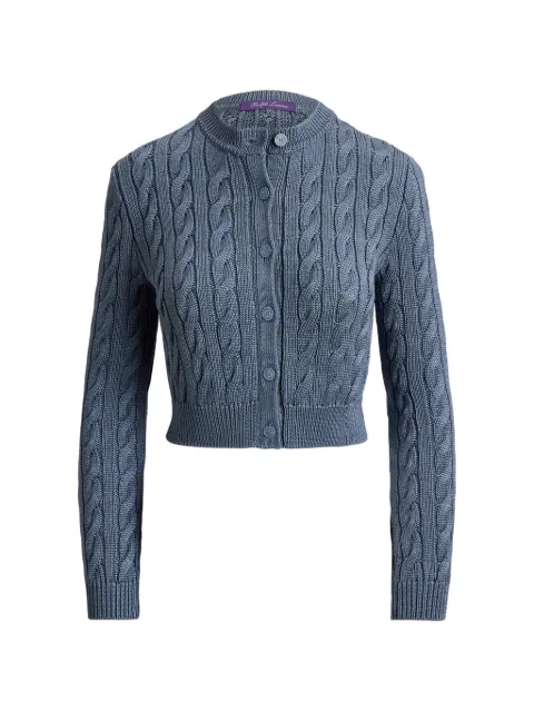 Ralph Lauren Collection cable-knit cropped cardigan Blue 290P24102005