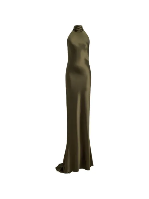 Ralph Lauren Collection halterneck maxi dress Green 290P24111