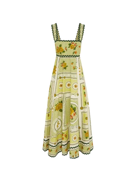 ALEMAIS Dixie Summer floral-print maxi dress Yellow 7217D