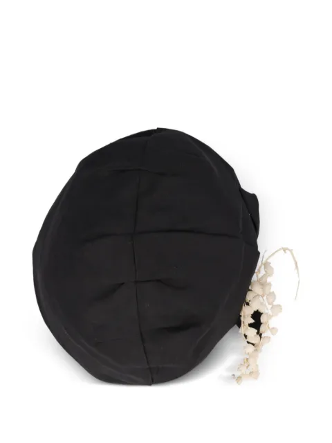 Vintage floral-embellished pillbox hat Black M1401171