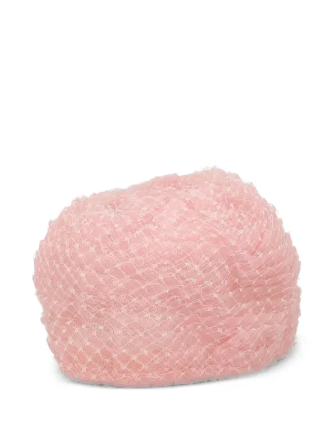 Vintage ruffled mesh hat Pink M1602744