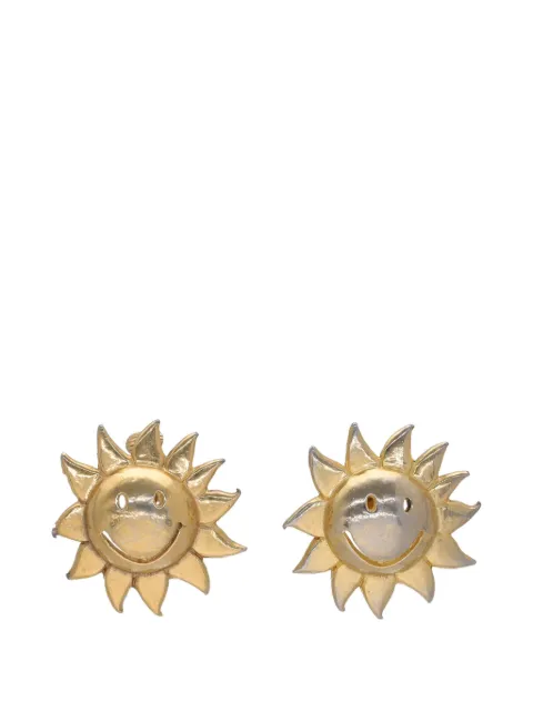 Vintage sun-motif clip-on earrings Gold W134262