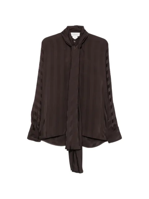 Sportmax Corsaro pussy-bow striped blouse Brown 2622196031600