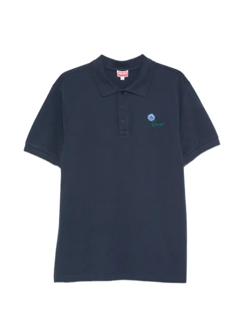 Kenzo Tulip short-sleeve polo shirt Blue FG65PO1584PU