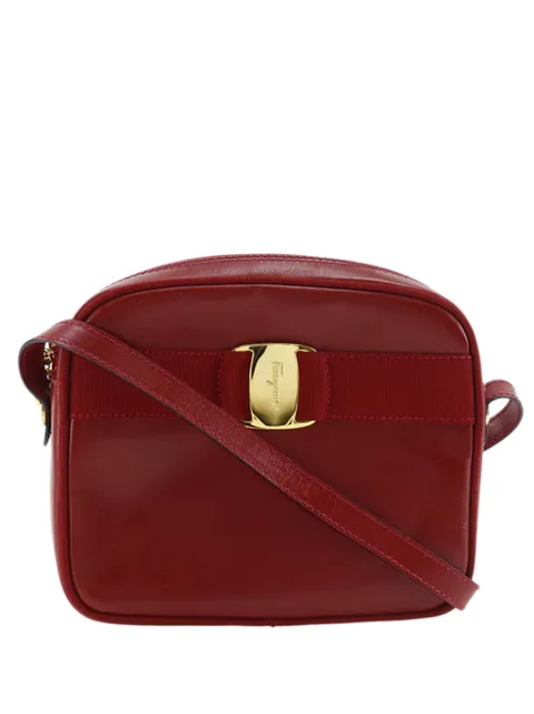 Ferragamo Pre-Owned 2010-2026 Leather Vara Bow crossbody bag Red RUQMPDDEZXMOGAA0