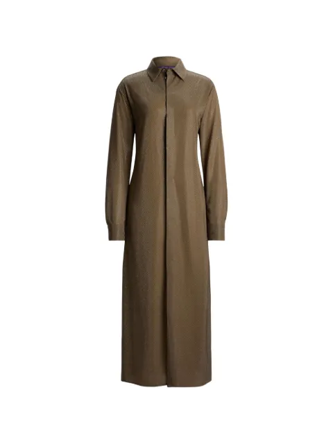 Ralph Lauren Collection Adrien crystal-embellished silk midi dress Brown 290P21028001