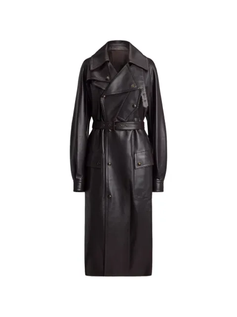 Ralph Lauren Collection Bailey double-breasted leather coat Brown 290P20998