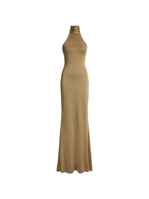 Ralph Lauren Collection Kelsie metallic jersey maix dress Yellow 290P18163001