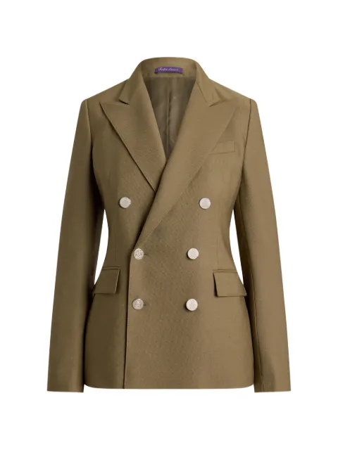 Ralph Lauren Collection Camden double-breasted cashmere jacket Green 290625543