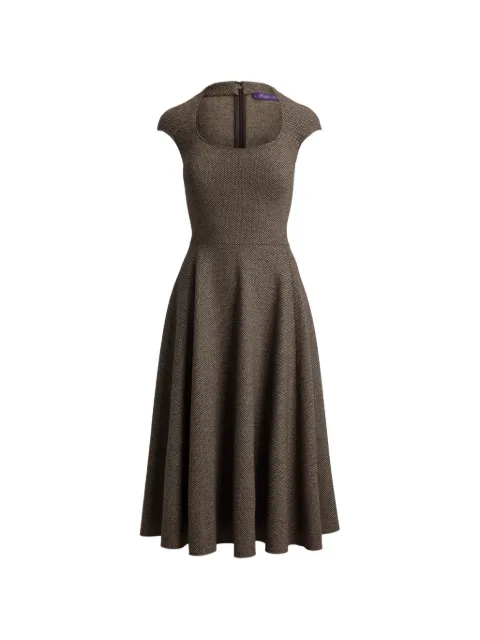 Ralph Lauren Collection Maisey short-sleeve midi dress Brown 290P18166001