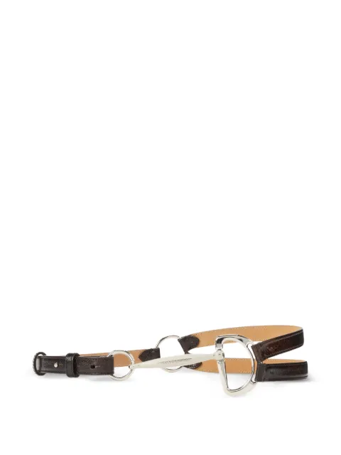 Ralph Lauren Collection horse bit-inspired buckle belt Brown 408P23830