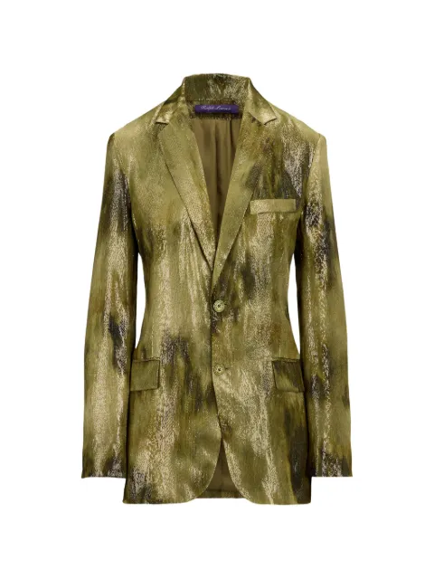 Ralph Lauren Collection Marcy abstract-print jacquard blazer Green 290P21042001