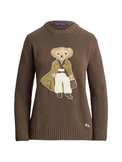 Ralph Lauren Collection Polo Bear cashmere sweater Brown 290P19037001