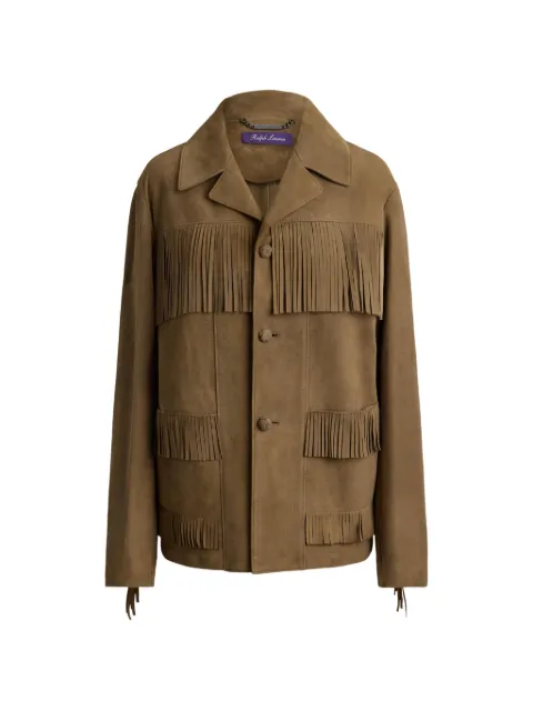 Ralph Lauren Collection fringe-trimmed suede jacket Brown 290P21058001
