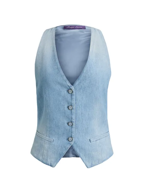 Ralph Lauren Collection Clarissa cotton denim vest Blue 290P21041001