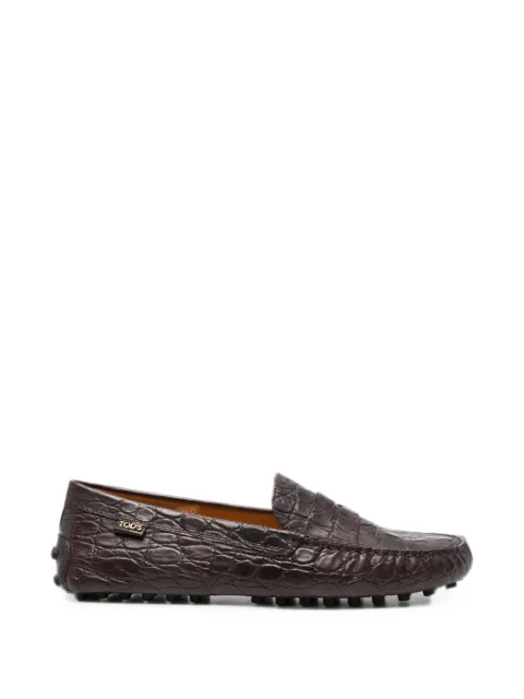 Tod's Gommino 22L croc-effect leather loafers Brown XXW22L00010VFN