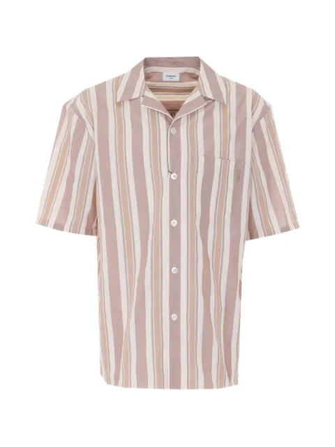 Saint Laurent striped boxy-fit shirt Brown 859775Y2N58
