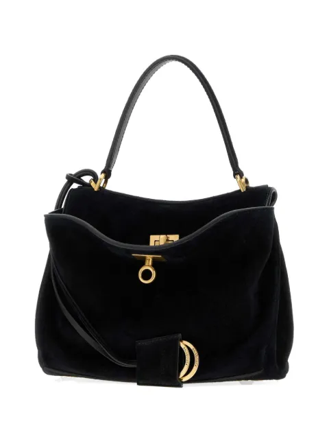 Balenciaga mini Rodeo leather tote bag Black 8437122ACKO