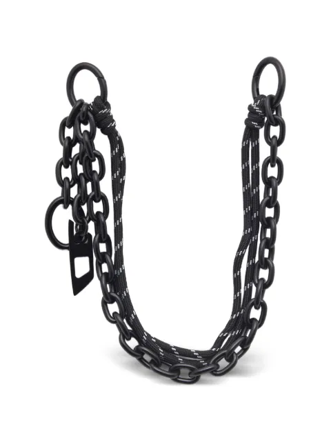 Diesel Chain-D logo-pendant charm Black X10800P9133