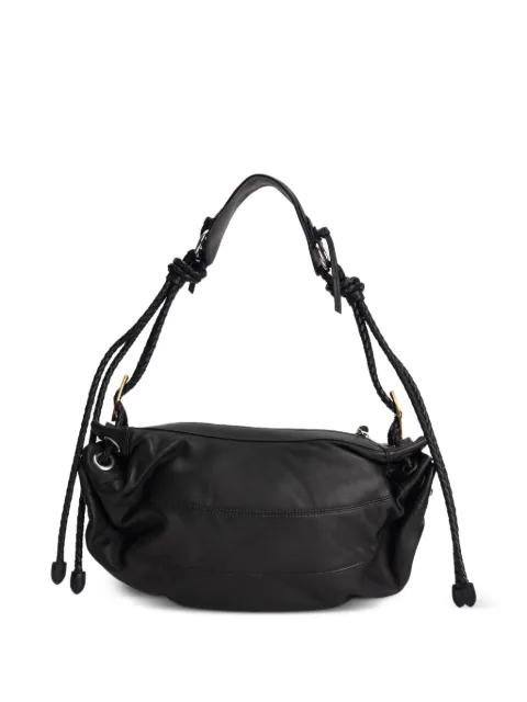 ISABEL MARANT medium Maia braided-strap knotted leather shoulder bag Black PP0501FAD2C24M