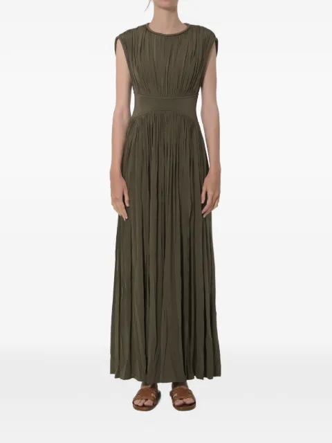 ZIMMERMANN Luna pleated sleeveless dress Green 5119DS261