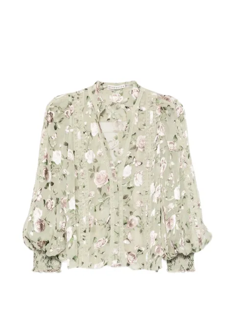 alice + olivia Arlette floral-print blouse Green CC604B40016