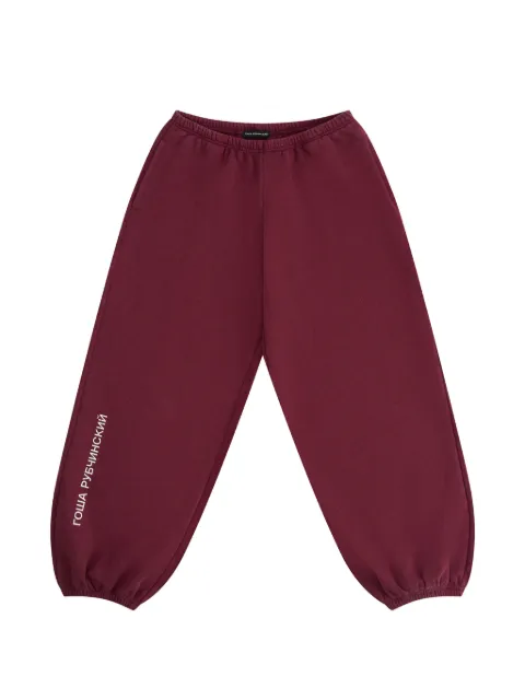 GOSHA RUBCHINSKIY logo-print track pants Red SWP0501BORDO