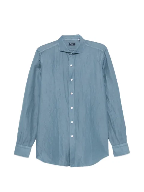 Finamore 1925 Napoli spread-collar button-up shirt Blue MILANO060257P6021G