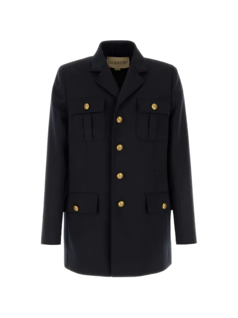 Valentino Garavani buttoned coat Blue VCJM05BEN