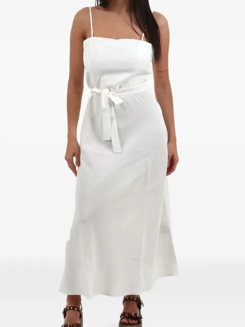 Marella belted spaghetti-strap dress White 2615221162200232001