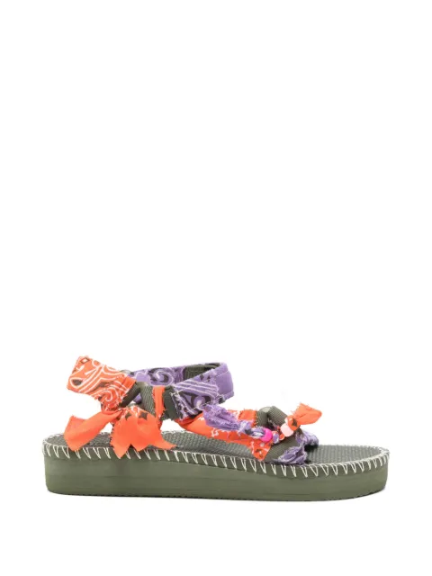 Arizona Love Trekky Stitch bandana-print sandals Green TKKAKISTITCHKAKIORANGE