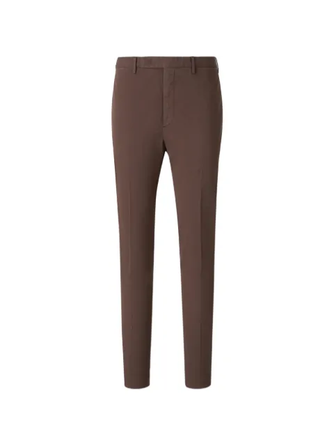 Incotex pressed-crease slim-fit trousers Brown 1W00029098C