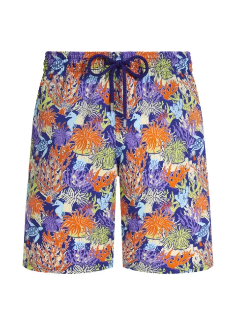 Vilebrequin Aquatic Life flower-pattern swim shorts Blue OKIEF123