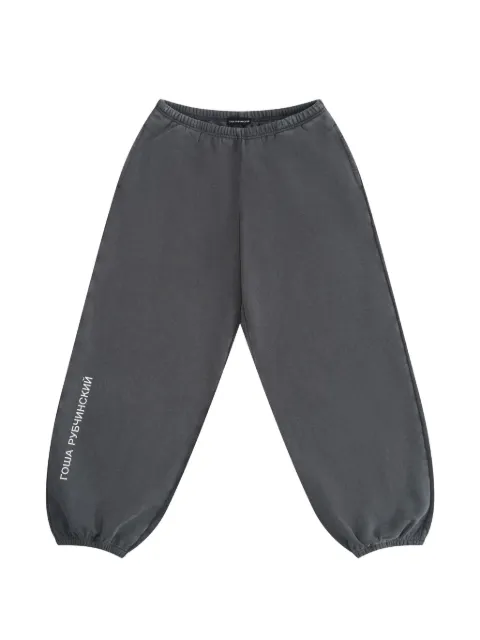 GOSHA RUBCHINSKIY logo-print track pants Grey SWP0501DARKGREY
