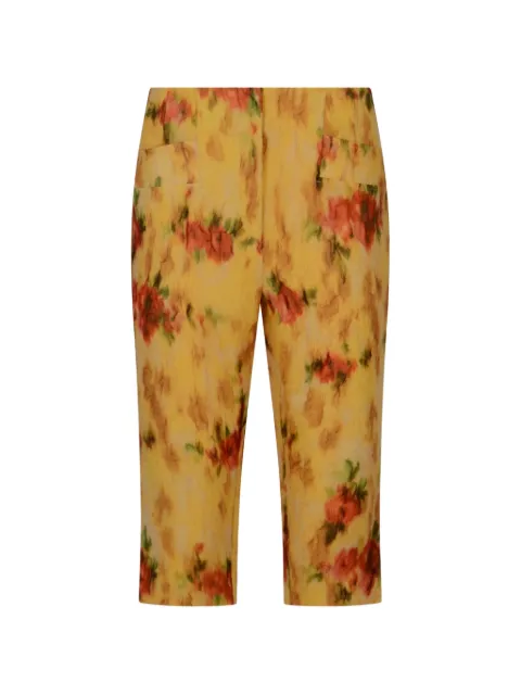 GANNI capri pants in Shibori Organza Yellow A1110064