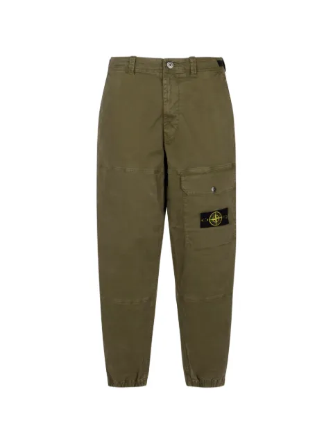 Stone Island logo-patch loose-fit cargo pants Black 3100010S0004V015G
