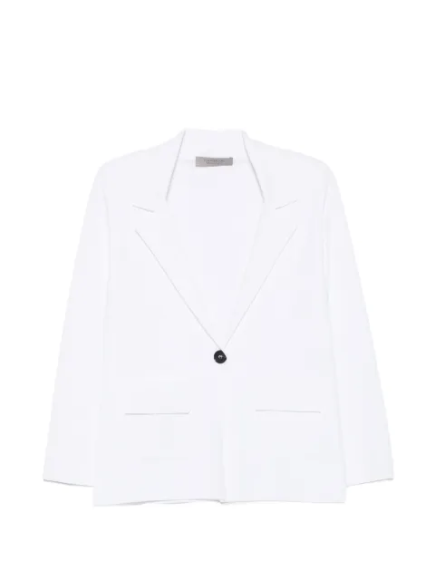 D.Exterior single-button notch-lapels blazer White 621031