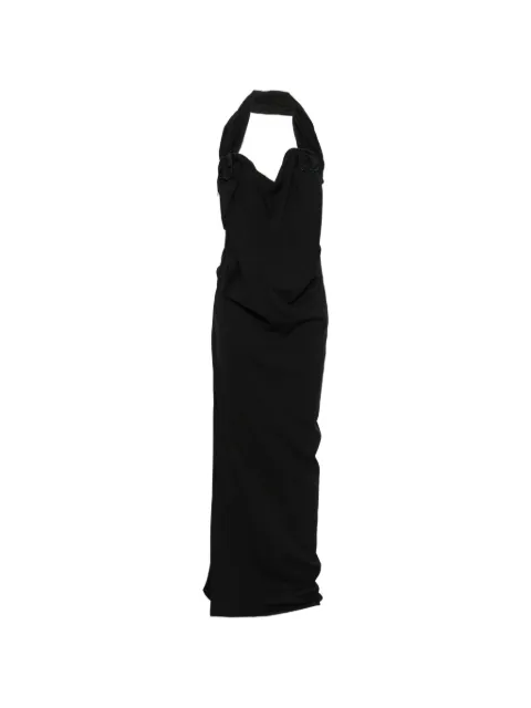 Magda Butrym rosette-detail draped maxi dress Black 154726