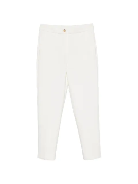 Max Mara Feroce split-hem tapered-leg trousers White 2626786127