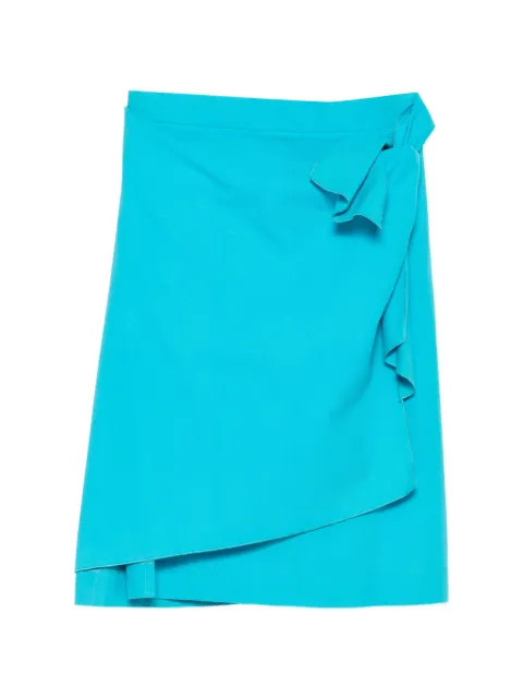 Saint Laurent Pre-Owned 1970s ruffled wrap midi skirt Blue SL250BCZ