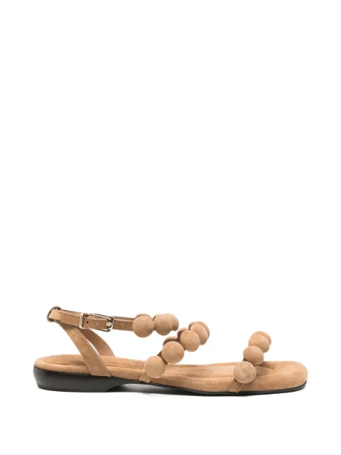 Ash bobble-embellished leather sandals Neutrals REGY
